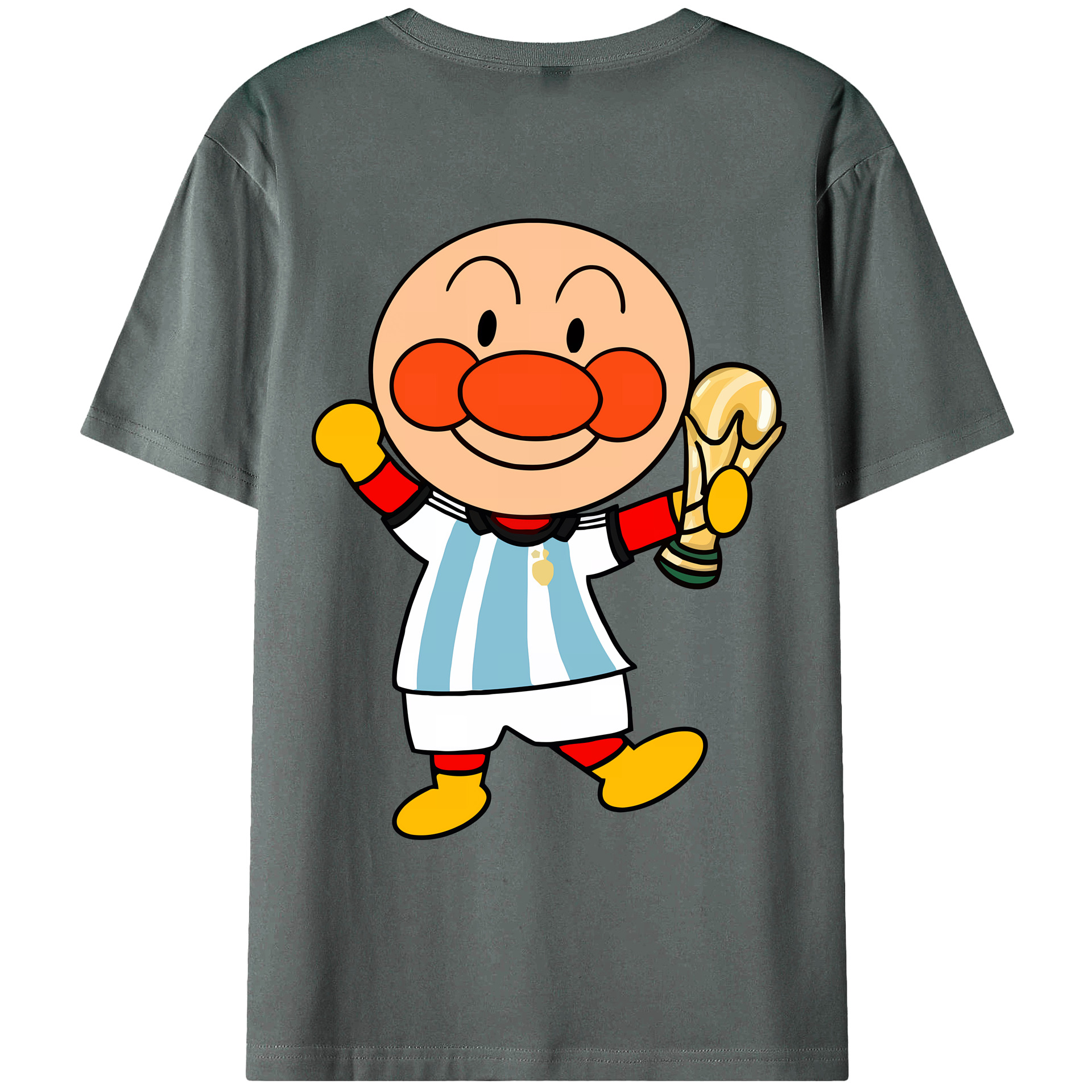 （画像用） アンパンマン Anpanman 綿100％ メンズ半袖Tシャツ（バックプリント） 通気性